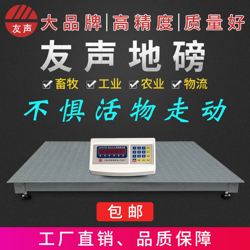 友声电子小型地磅秤 畜牧猪牛羊 工厂仓库物流1吨2吨3吨围栏斜坡