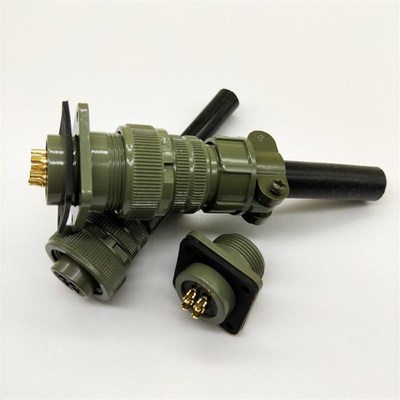 22-22S 4芯直式弯式航空插头编码器插头伺服电机接头MS3102 3106A