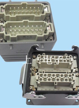 正品泰科TE西霸士SIBAS16A32芯重载连接器HDC-HE-032F/M H32B-SGR