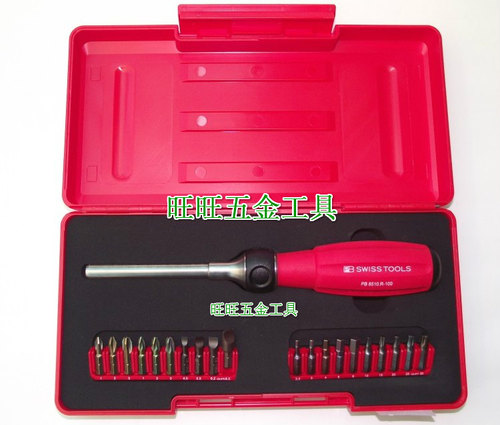 进口瑞士PB SWISS TOOLS 1/4批头棘轮螺丝批 PB 8510.R-100 Set