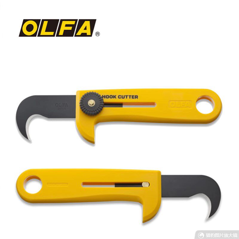 日本OLFA欧发工业镰刀HOK-1钩刀拆包装带勾刀刀片开箱刀HOB-1正品
