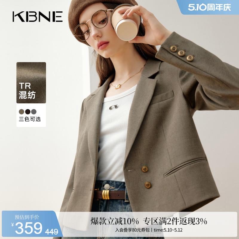 KBNE2025春秋新款西装外套女小个子时髦通勤西服外套休闲衬衫外衣