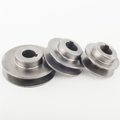 皮带轮单槽平三角带轮微型铸铁皮带盘1B型微耕机电机皮带轮定做