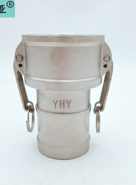 C型快速接头304不锈钢内丝扳把式水管活接316L螺纹卡扣式快装