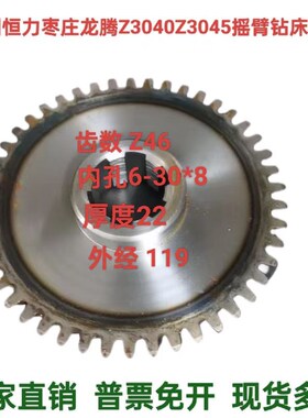 枣庄龙腾滕州恒力嘉祥摇臂钻床Z3040X13 Z3045配件齿轮现货Z46齿