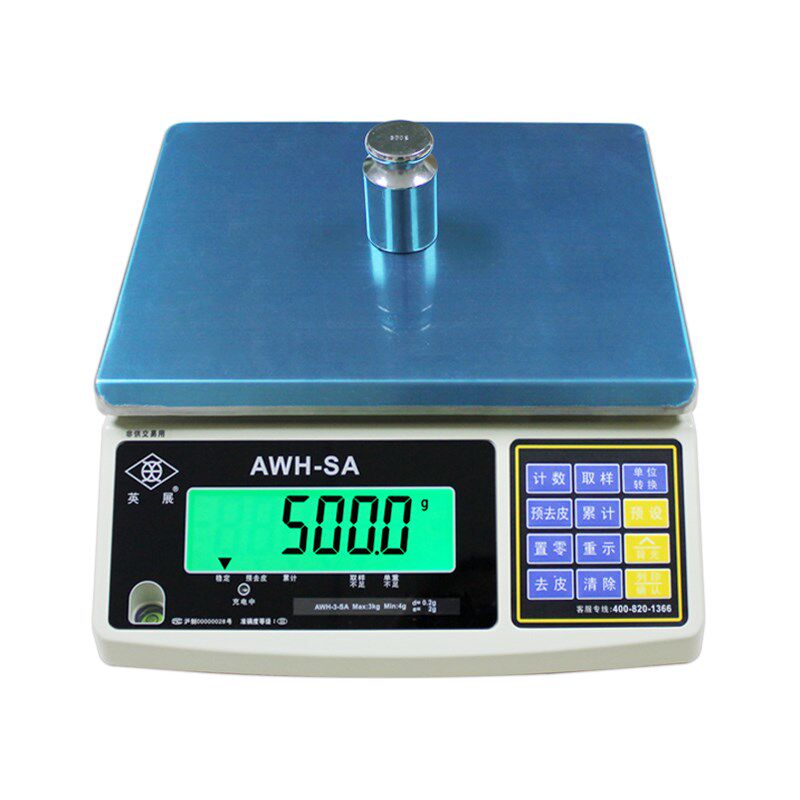 上海英展电子称AWH-SA桌秤计重秤3kg7.5kg15kg30kg5kg台秤ACS-W