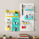 墙上洞洞板免打孔家用玄关桌上隔板置物架陈列架子客厅收纳展示架