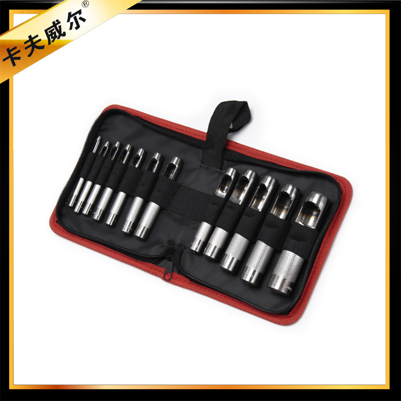 皮带冲子12件/15件套专用打孔器 皮带 皮革腰带打洞器 皮革开孔器