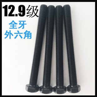 200 100 12.9级全牙外六角螺丝 全螺纹螺栓全扣丝M16M20M24M30M36