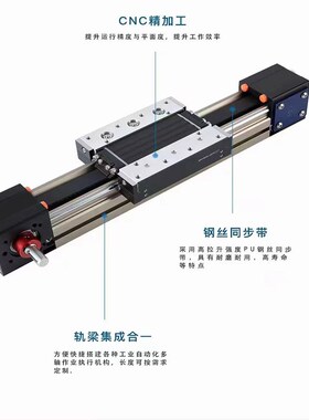 CCM 电动滑轨同步带直线滑台数控工作台十字导轨精密线性模组定制