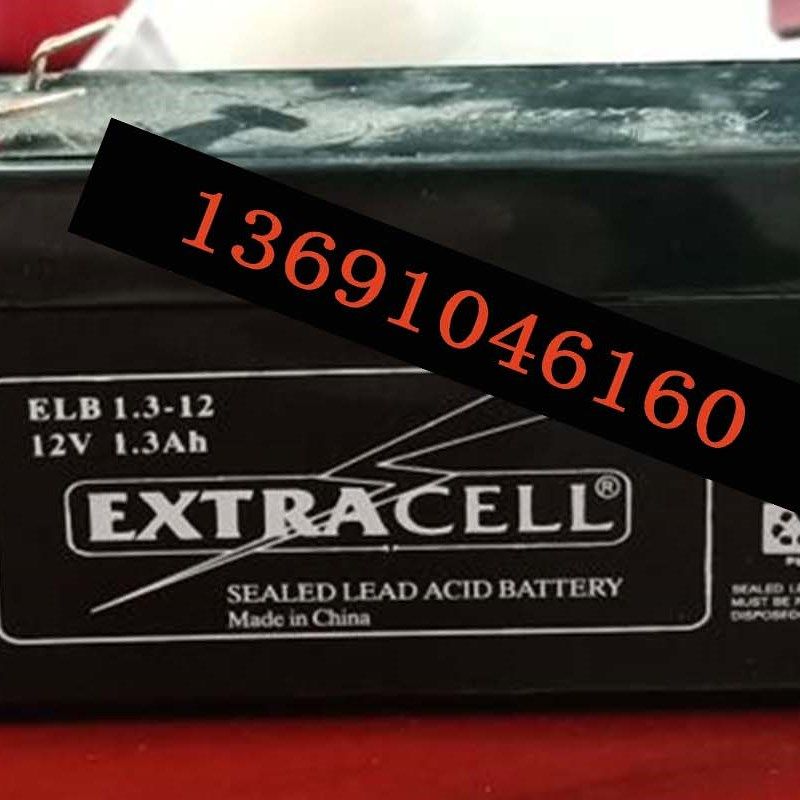 EXLRACELL蓄电池ELB1.3-12 12V1.3AH 音响 卷帘门禁 电梯安防电瓶