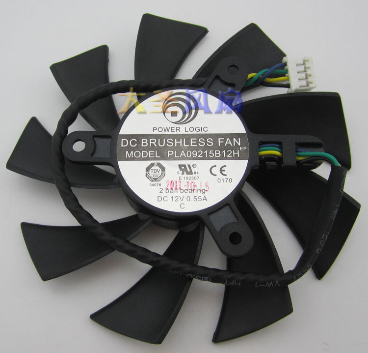 微星GTX460 560 570 580 HD6870显卡风扇PLA09215B12H