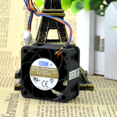 全新AVC DBTA0420B2U 4020 12V 0.50A 4线PWM高速散热设备风扇