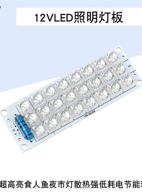 绿色12V 食人鱼LED灯板 超高亮照明板 夜市小摊灯 节能环保散热好