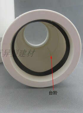 PVC排水排污水管配件带螺口75插入管内直接110内外插160变径接头