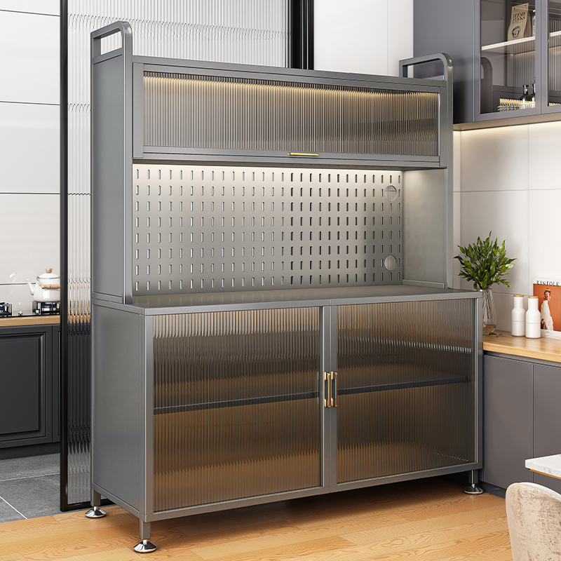 厨房置物架餐边柜储物柜微波炉碗柜落地切菜台多功能柜子收纳橱柜
