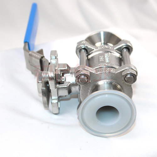 三片式衬氟法兰球阀304/316不锈钢衬四氟耐腐蚀耐高温DN20 DN25