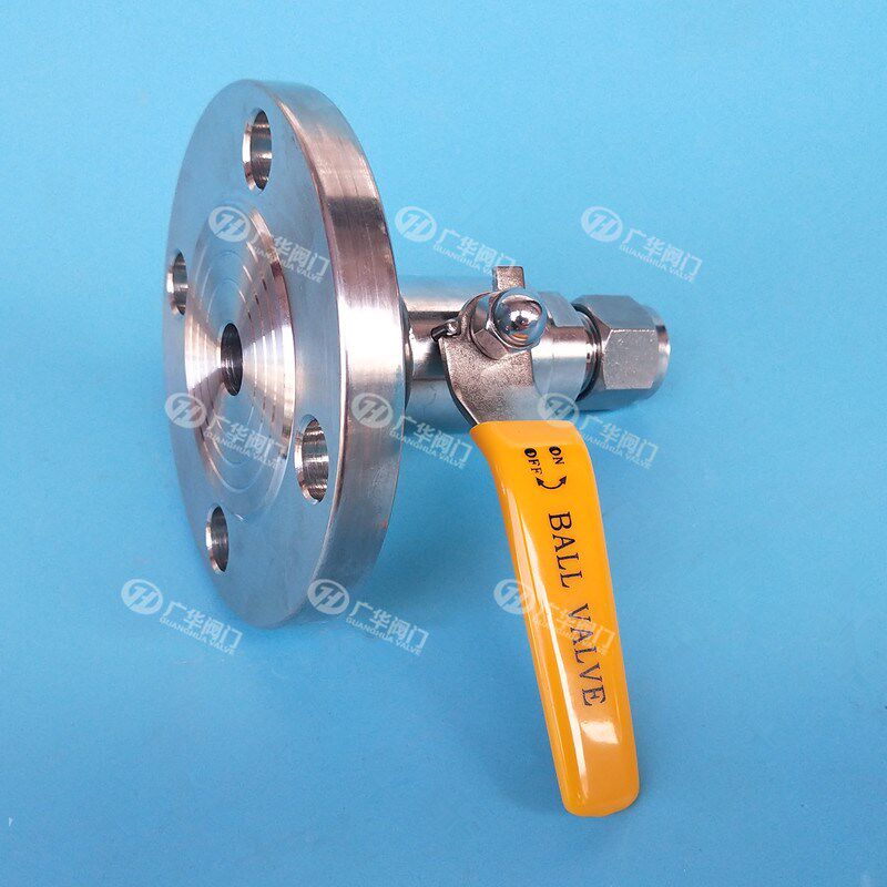 纯国标304不锈钢法兰式取压用球阀YZF3-6 QG.AY1-16P卡套法兰球阀