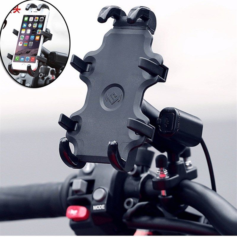 适用豪爵AFR125 USR UY UCR UHR150改装铝合金导航手机支架配件