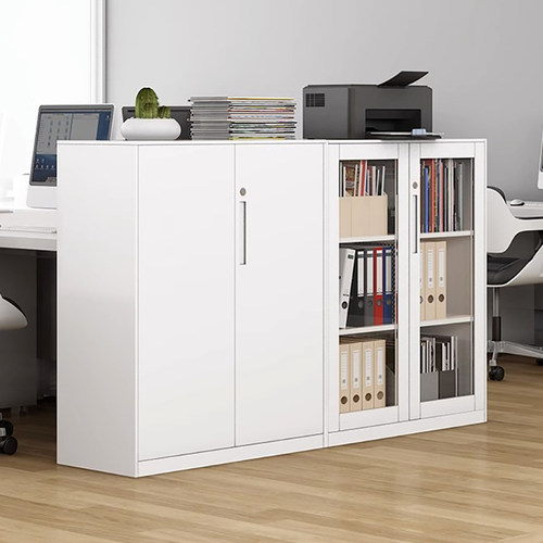 文件柜办公室带锁铁皮柜钢制矮柜财务凭证收纳柜加厚档案资料柜