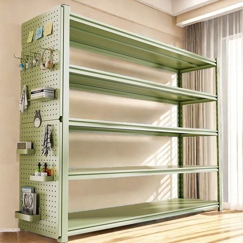 家用彩色货架置物架落地多层杂物收纳架阳台地下室储藏间储物架