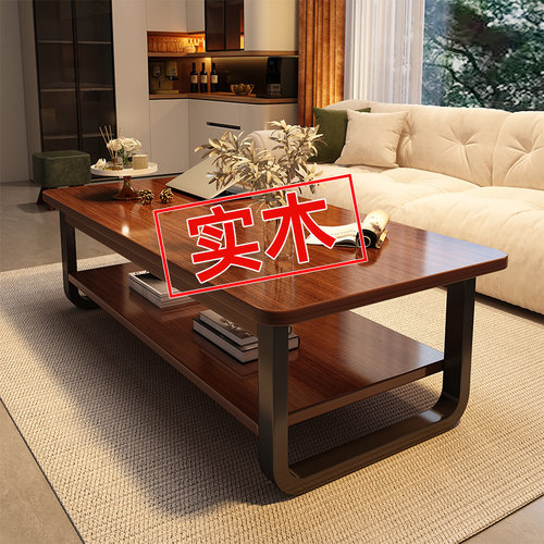 实木茶几客厅家用小户型阳台茶桌2024新款方桌新中式办公室小桌子