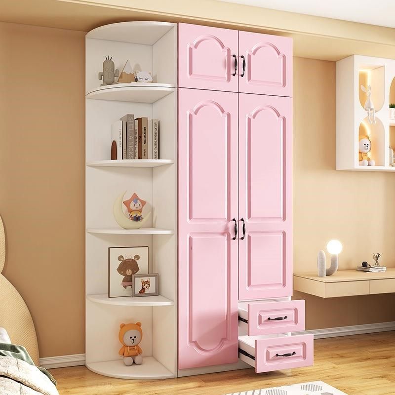 衣柜家用卧室出租房现代简约小型推拉门柜子简易组装实木儿童衣橱