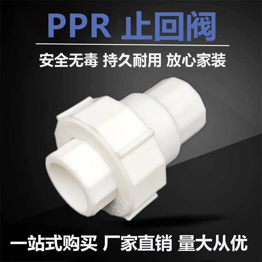PPR止回阀单向阀20 25 4分6分1寸2寸塑料逆止阀75 110PPR配件接头