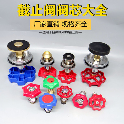 ppr截止阀阀芯 4分6分1寸升降式水管阀门水开关配件 全铜20 25 32