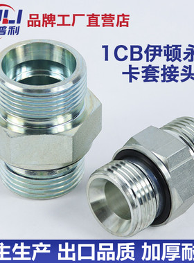 1CB-WD24度锥永华标准液压接头卡套式油管过渡直通公制ED垫密封