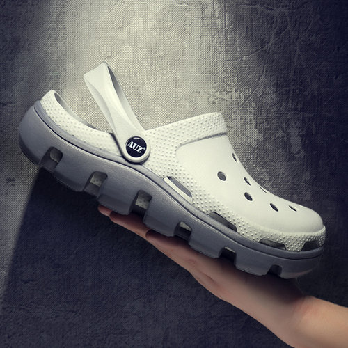 情侣洞洞鞋男夏季防滑软底男士凉鞋休闲潮流沙滩鞋包头凉拖鞋外穿