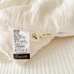A类不染全棉双层k纱刺绣棉花被母婴级床上空调被亲肤夏凉被可水洗