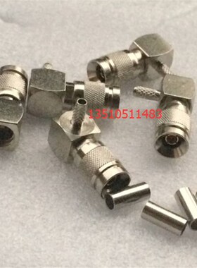 迷你BNC-JW-1.5射频2M信号头 CC4公弯头通用RG179高清SDI高频接头