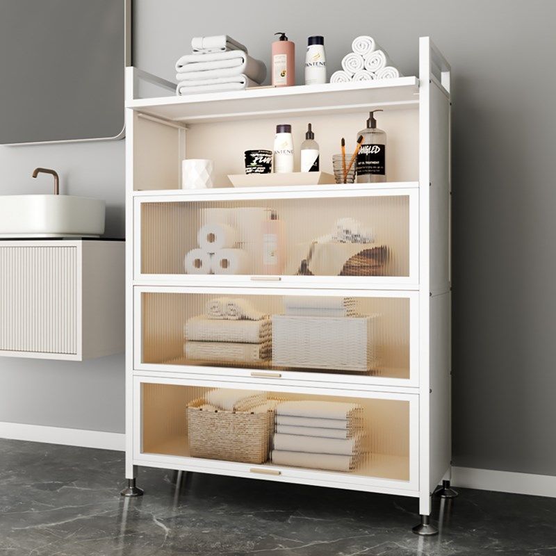 浴室卫生间置物架厕所多层脸盆毛巾收纳柜洗手间用品夹缝储物柜
