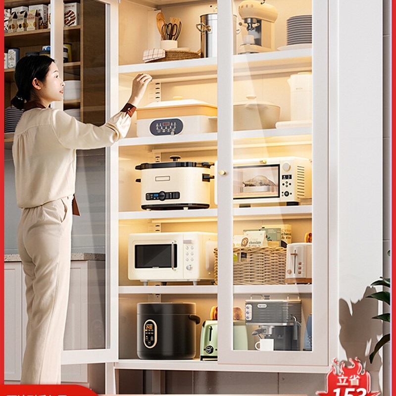 厨房置物架落地家用多层微波炉碗架餐边收纳橱柜柜子多功能储物柜