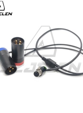 TA5f 迷你XLR5芯母转双平盖卡农3针公头Zaxcom qrx200音频转换线