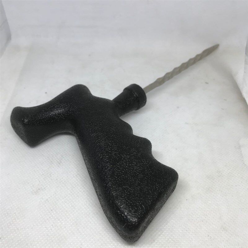 黑色蘑菇钉钻头手动蘑菇钉补胎胶片轮胎整体塞6MM图钉塞补胎工具