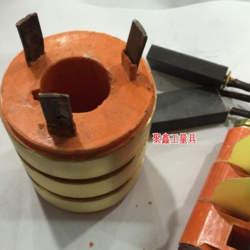 集电环铜环 3路导电滑环内径26 28 30 外径70 高74MM 10*25碳刷