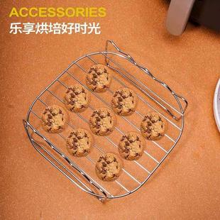 山本空气炸锅专用配件双层烧烤烤架烤肉烤串烤鱼不锈钢土司面包架