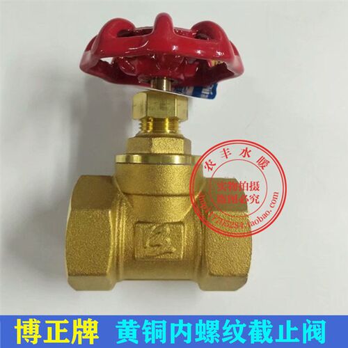 博正黄铜截止阀高温耐压蒸汽阀门全铜螺纹内丝水管截止阀4分DN15