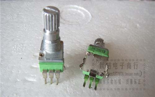 ALPHA进口台湾09型立式精密A250K单联电位器柄长15MM 梅花柄