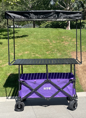 新款双底摆摊小推车120x60蛋卷桌板夜市摆摊车户外摆摊可移动车