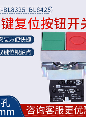双键 双位按钮NP2 XB2-BL8325 BL8425 双平头按钮 启停停止 红绿