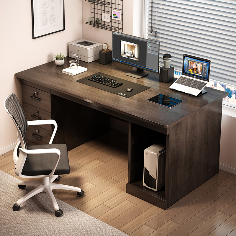 电脑桌台式家用书桌学生学习桌卧室办公桌简约现代工作台写字桌子