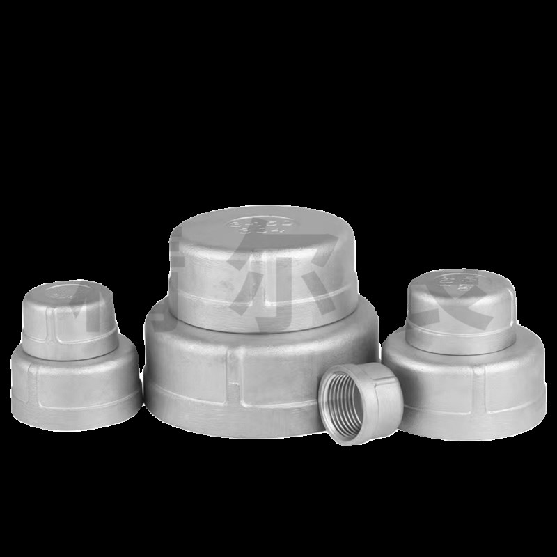 304NPT螺纹管帽内丝螺帽圆形内牙堵头堵塞闷头内螺纹4分6分1寸2寸