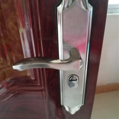 防盗门把手304不锈钢通用型加厚拉手老式门锁面板手柄配件大门锁