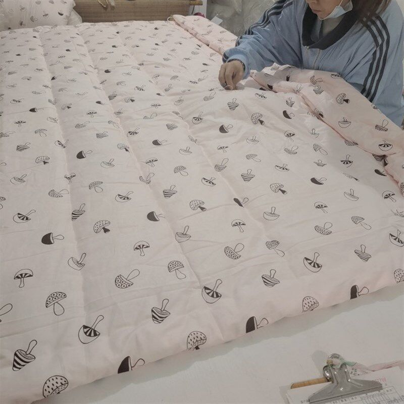 定做纯手工棉花被子褥子学生宿舍炕被被褥垫被床垫加被套可拆洗