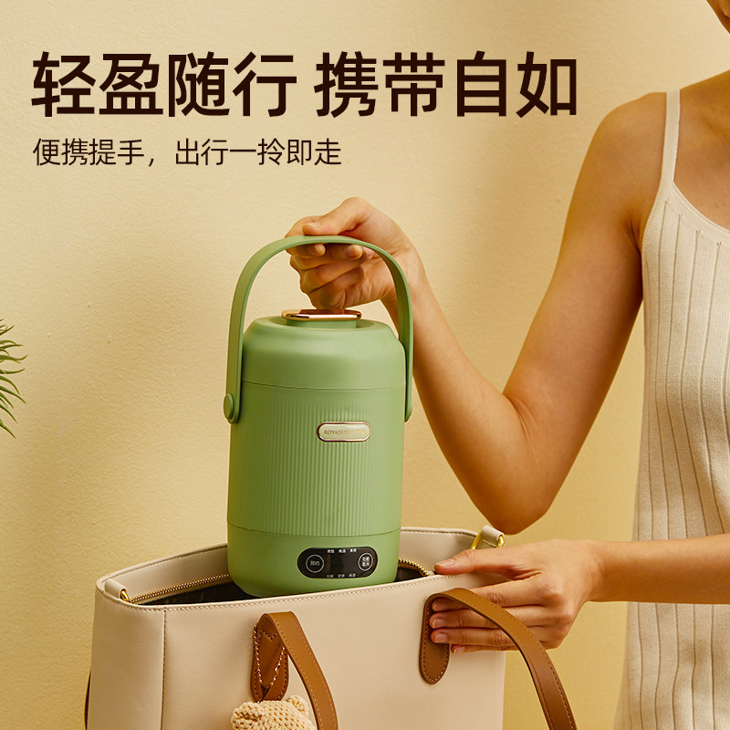 罗娅可携式快煮锅电炖锅家用多功能迷你可携M式炖煮锅学生锅小型