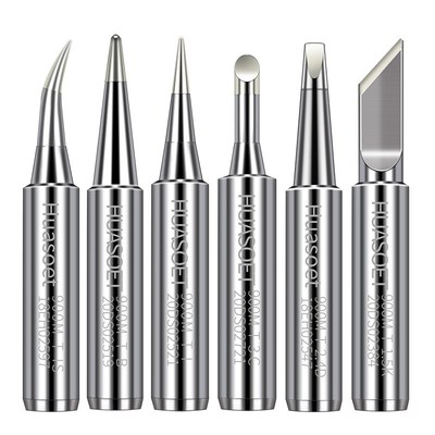 内热式电烙铁936烙铁头刀口马蹄口特尖恒温焊台焊咀扁嘴B咀长寿命