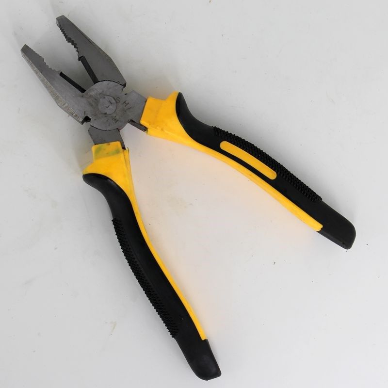 正品金力狮8寸按摩柄钢丝钳胶钳钳子老虎钳平口钳铁丝钳虎口钳,电子元器件市场,按钮,淘宝优惠券,粉丝福利购,淘宝优惠卷